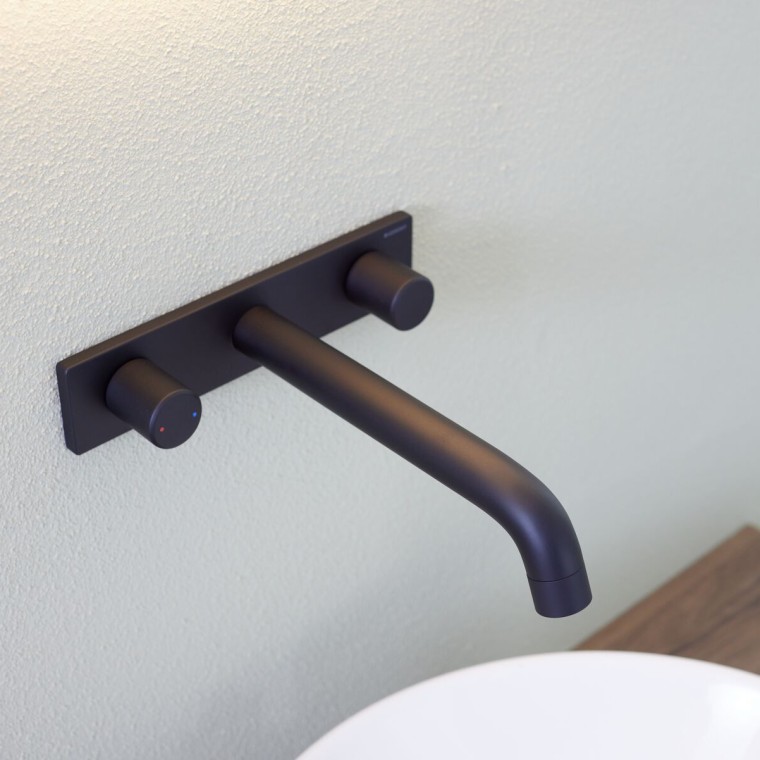 Geberit ONE Wandarmatur rundes Design, schwarz matt Geberit ONE Wandarmatur rundes Design, schwarz matt