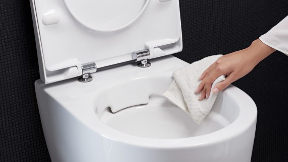 Pflegeleichtes spülrandloses Geberit iCon WC Pflegeleichtes spülrandloses Geberit iCon WC