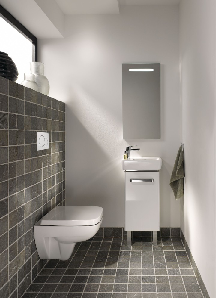 Geberit Renova Compact Gäste-WC mit Handwaschbecken und Unterschrank