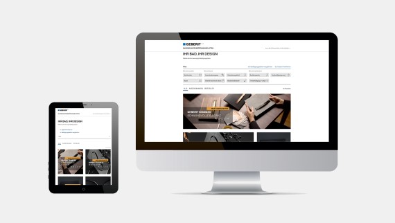 Betätigungsplatten-Showroom auf Tablet und Desktop Betätigungsplatten-Showroom auf Tablet und Desktop