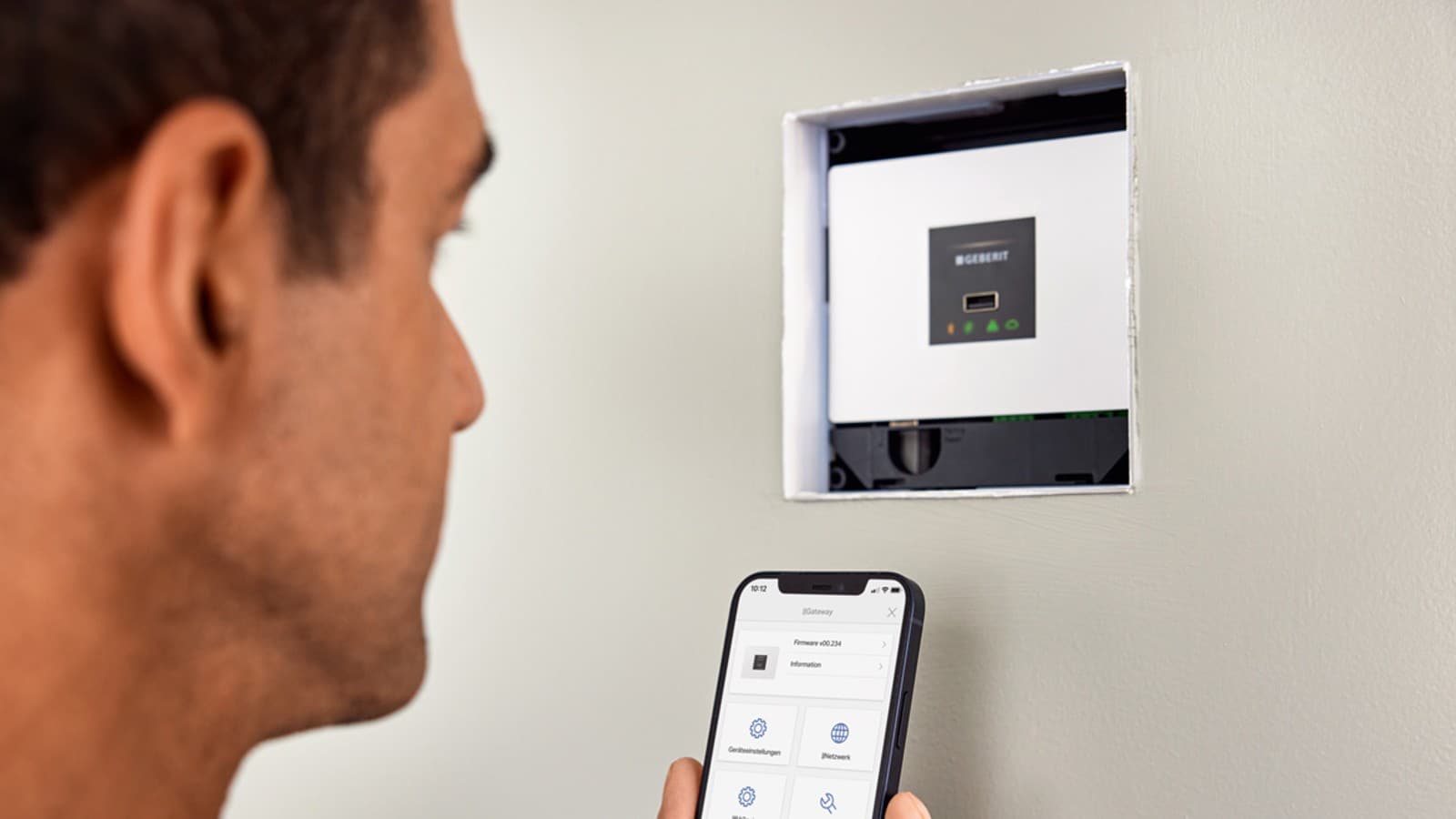 Programmierung des Gateway über die Geberit Control App Programmierung des Gateway über die Geberit Control App